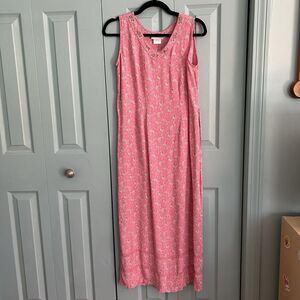 Storybook Heirlooms Womens Pink Floral Maxi Dress Small Cottagecore Prairie